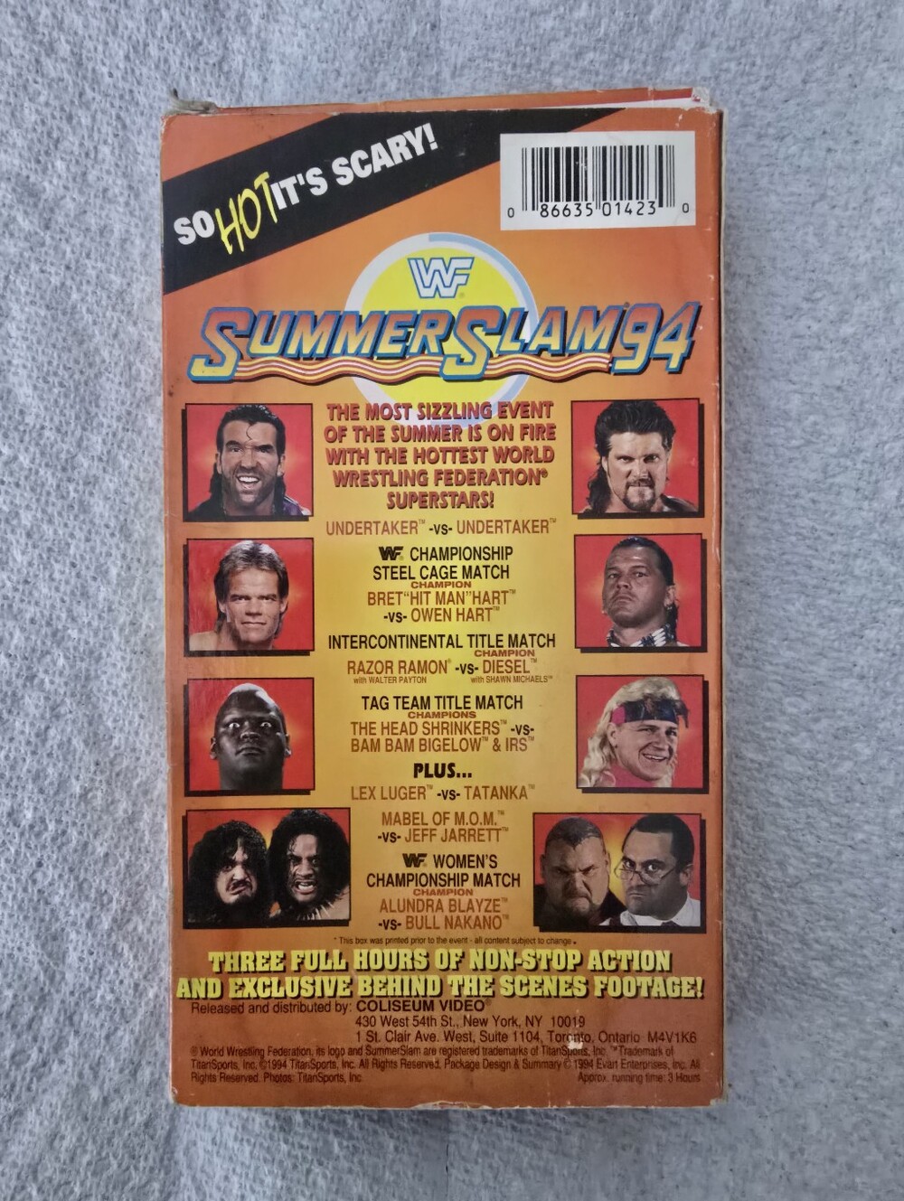 WWF - Summerslam 94 (VHS, 1994) "RARE" OOP WWE UNDERTAKER - Picture 3 of 5